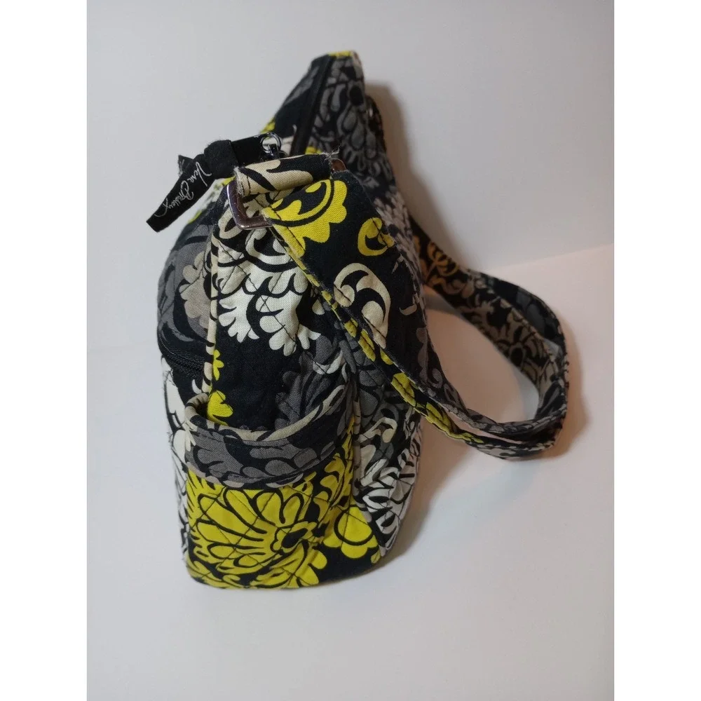 Vera Bradley Baroque Retired Crossbody Purse Black Lime Green Taupe